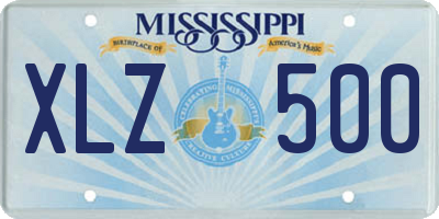 MS license plate XLZ500