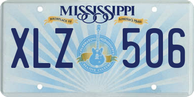 MS license plate XLZ506