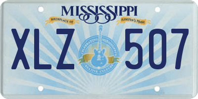 MS license plate XLZ507
