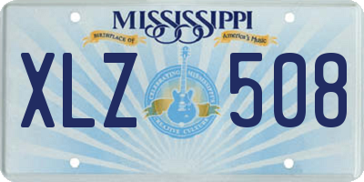 MS license plate XLZ508
