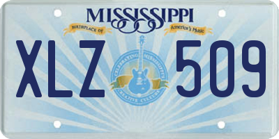 MS license plate XLZ509