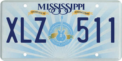 MS license plate XLZ511