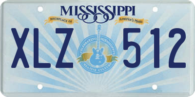 MS license plate XLZ512