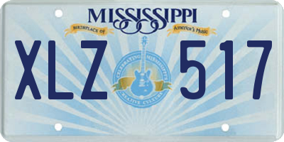 MS license plate XLZ517