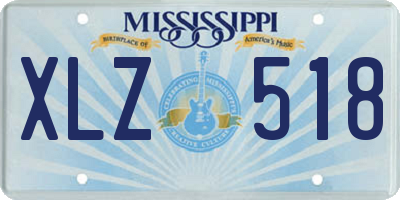 MS license plate XLZ518