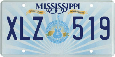 MS license plate XLZ519