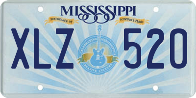 MS license plate XLZ520