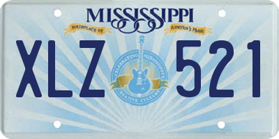 MS license plate XLZ521
