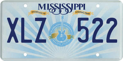 MS license plate XLZ522