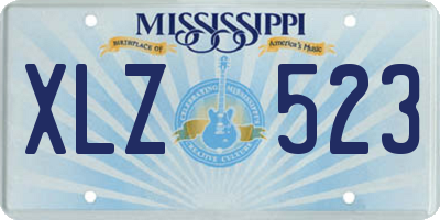 MS license plate XLZ523