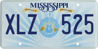 MS license plate XLZ525