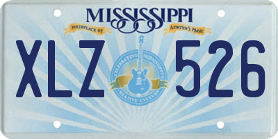 MS license plate XLZ526