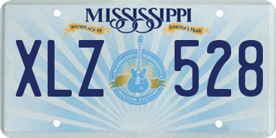 MS license plate XLZ528