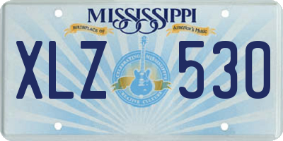 MS license plate XLZ530