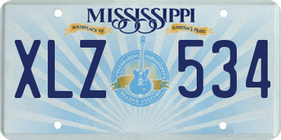 MS license plate XLZ534