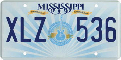MS license plate XLZ536