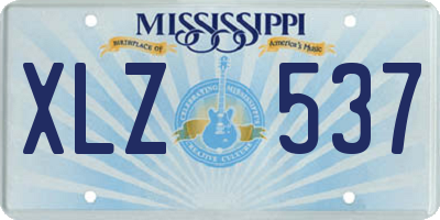 MS license plate XLZ537