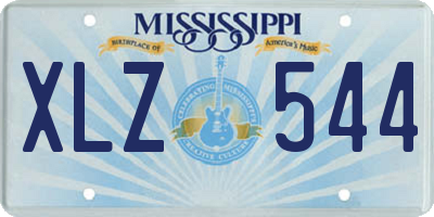 MS license plate XLZ544