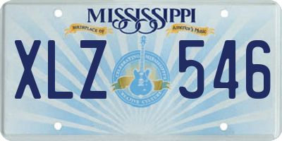 MS license plate XLZ546