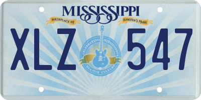 MS license plate XLZ547