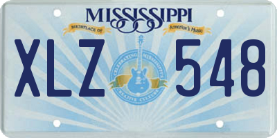 MS license plate XLZ548