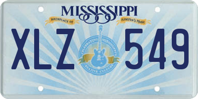 MS license plate XLZ549