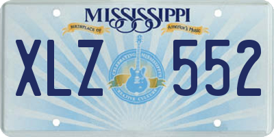MS license plate XLZ552