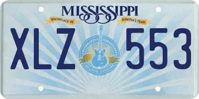 MS license plate XLZ553