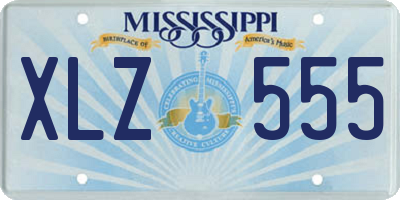 MS license plate XLZ555