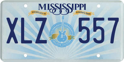 MS license plate XLZ557
