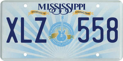 MS license plate XLZ558
