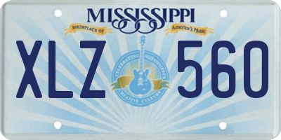MS license plate XLZ560