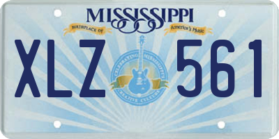 MS license plate XLZ561