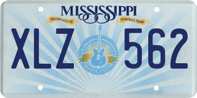 MS license plate XLZ562