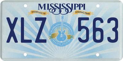 MS license plate XLZ563