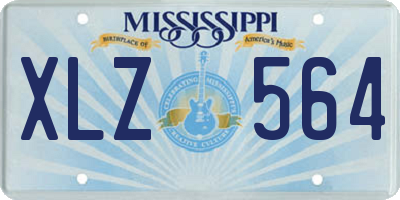 MS license plate XLZ564