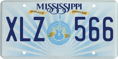 MS license plate XLZ566