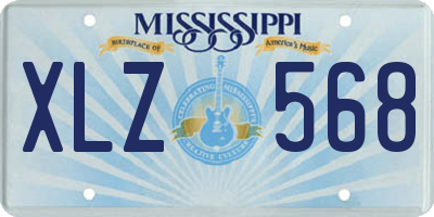 MS license plate XLZ568