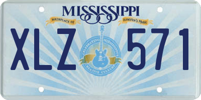 MS license plate XLZ571