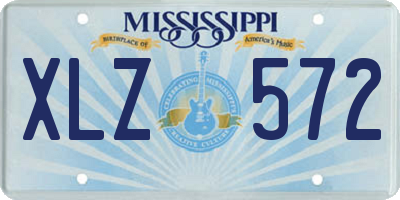 MS license plate XLZ572