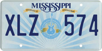 MS license plate XLZ574