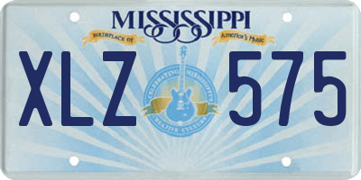 MS license plate XLZ575