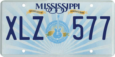 MS license plate XLZ577