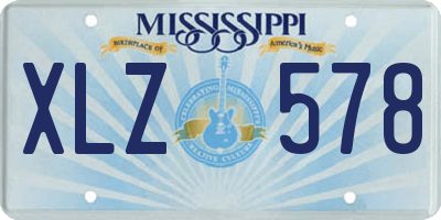 MS license plate XLZ578