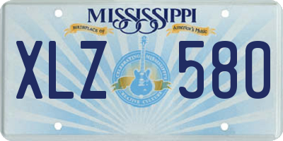 MS license plate XLZ580