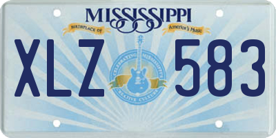 MS license plate XLZ583