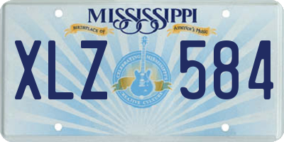 MS license plate XLZ584