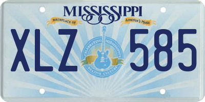 MS license plate XLZ585