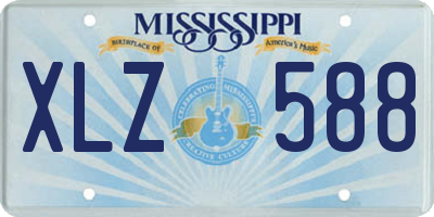 MS license plate XLZ588