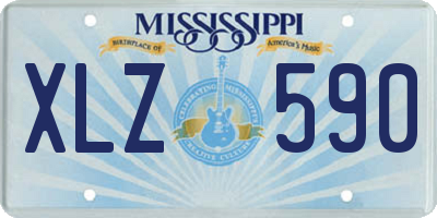 MS license plate XLZ590